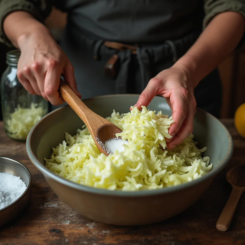 Step-by-step instructions for making coal miner's sauerkraut