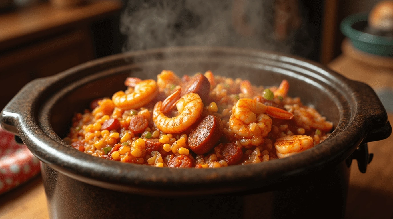 forgotten jambalaya crockpot recipe