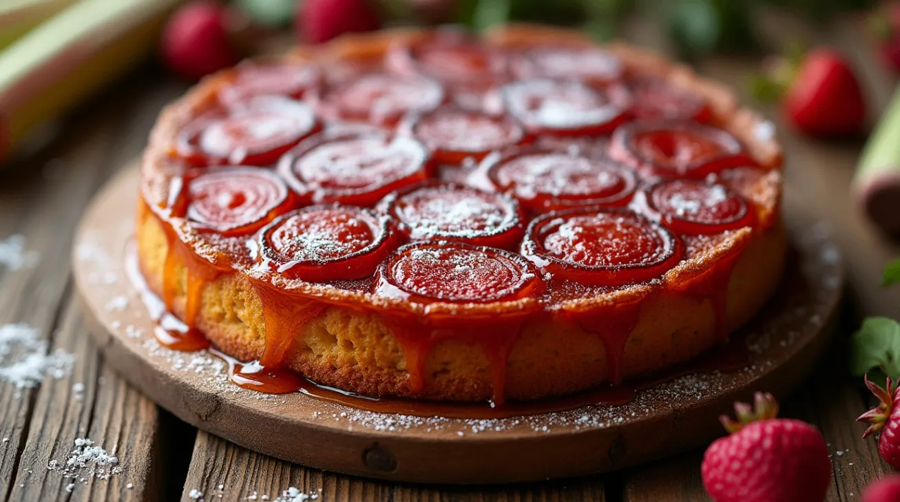 rhubarb upside down cake recipe