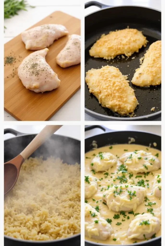 How to Make Creamy Smothered Chicken and Rice