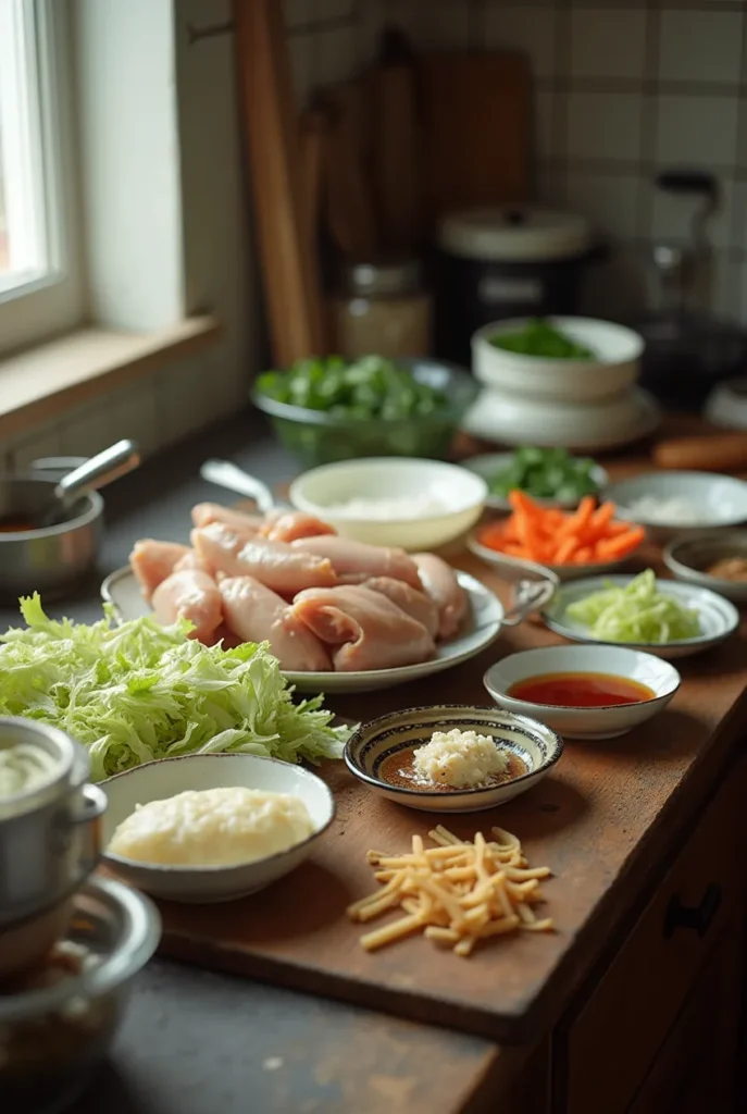 Ingredients & Substitutions for Chicken Spring Rolls