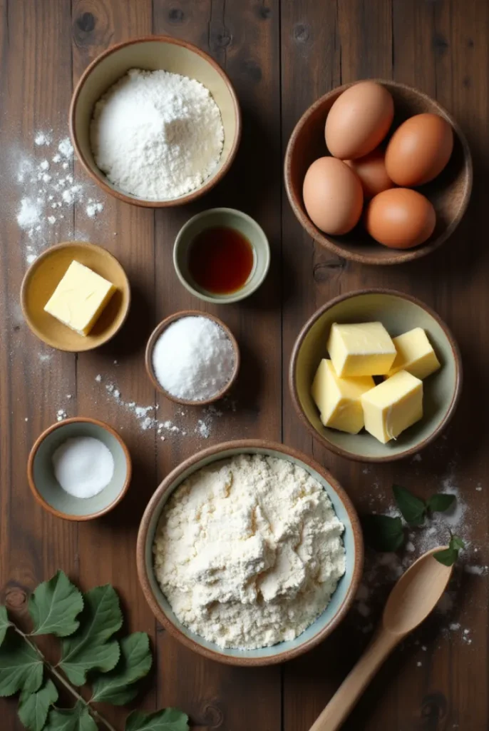 Ingredients for Italian Butter Cookies