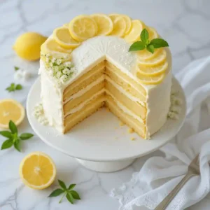 Italian Lemon Cream Cake dessert