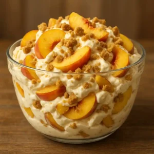 Peach Cobbler Cheesecake Fruit Salad Recipe