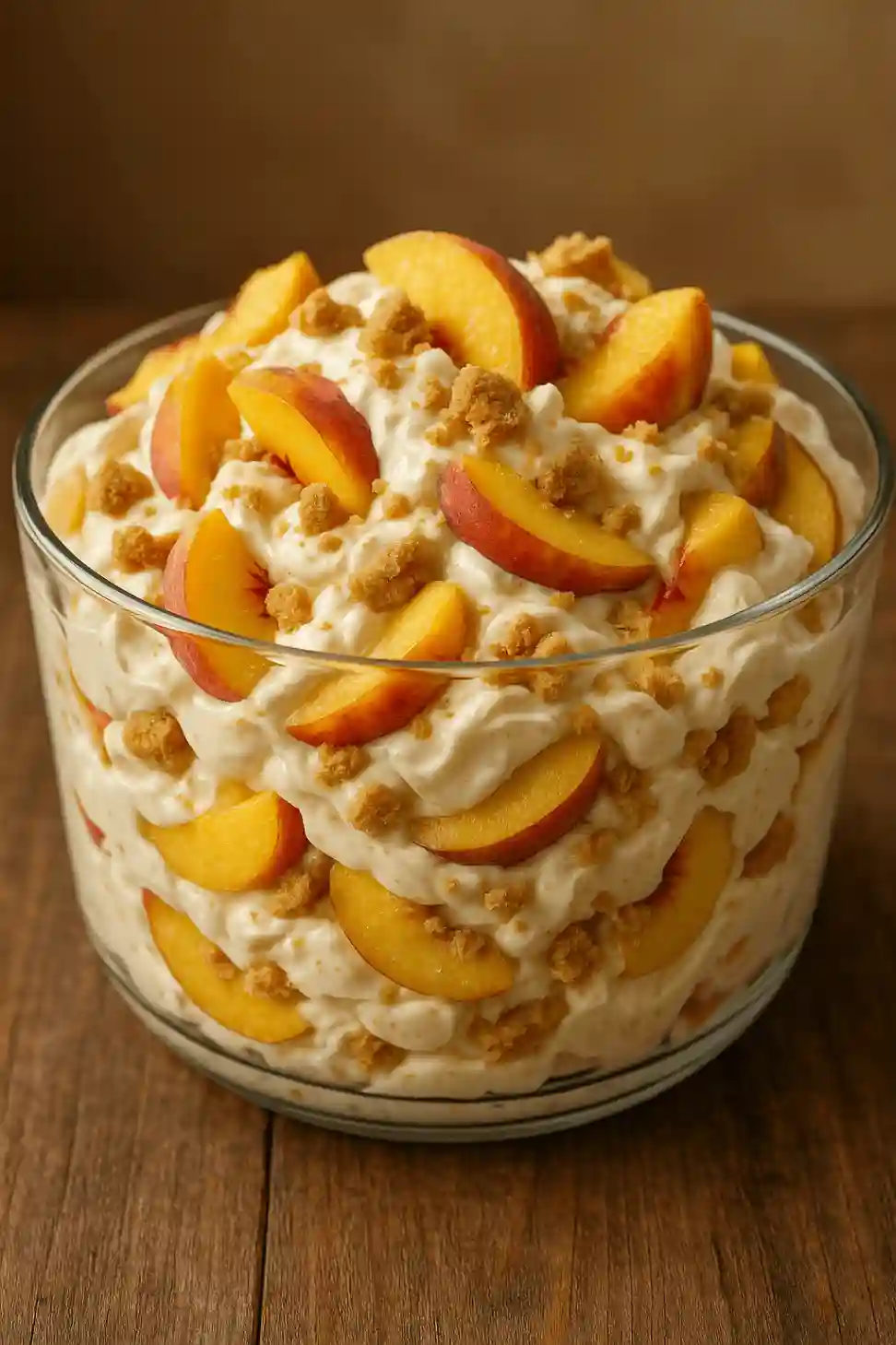 Peach Cobbler Cheesecake Salad
