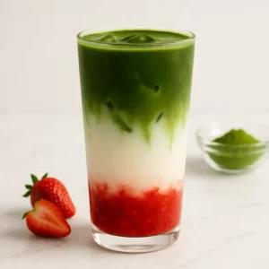 Strawberry Matcha Latte dessert